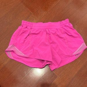 pink lululemon shorts